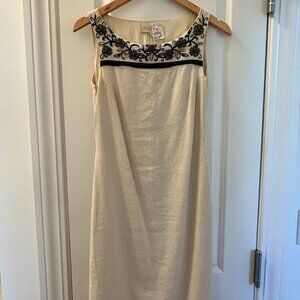 Anita Dongre Embroidered Linen Dress